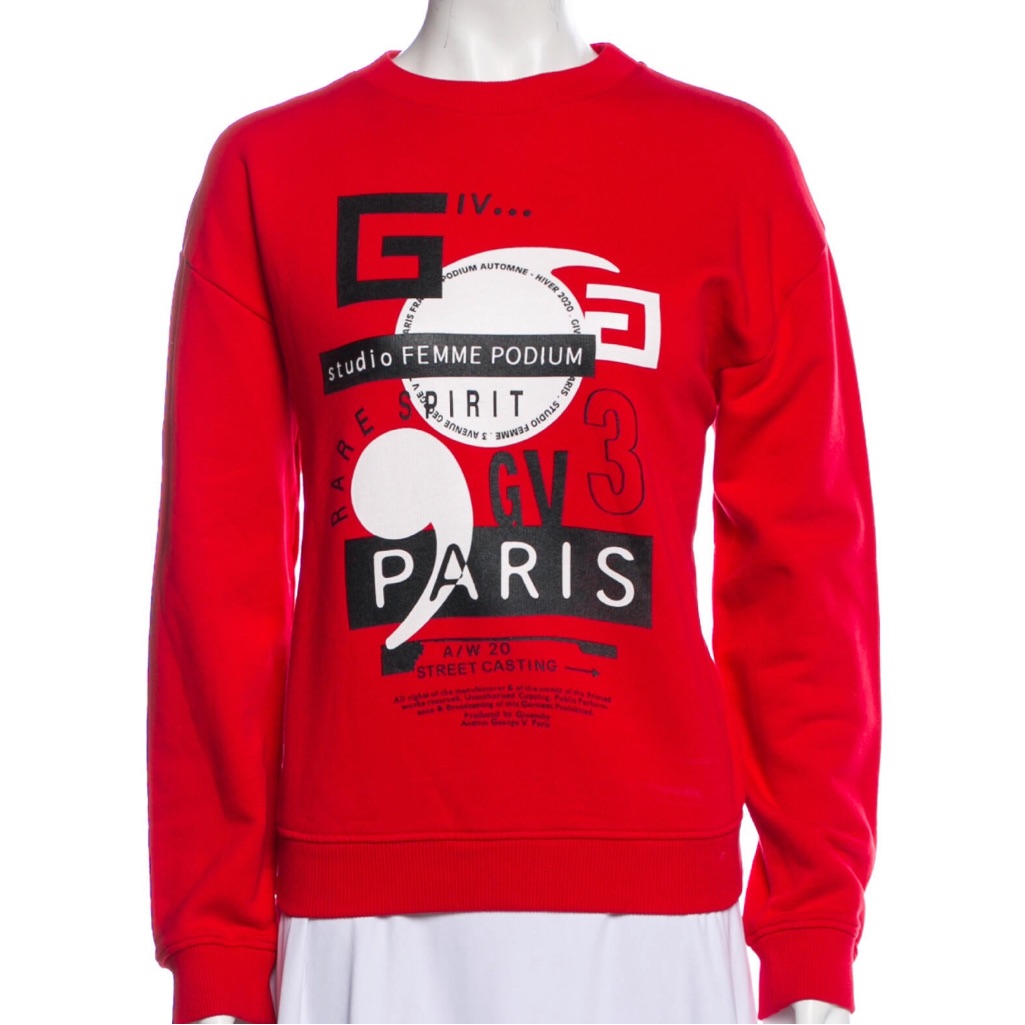 Givenchy Graphic Print Crew Neck Sweatshirt